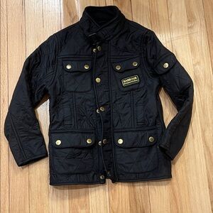 Barbour Girls Polar Black Quilted Jacket